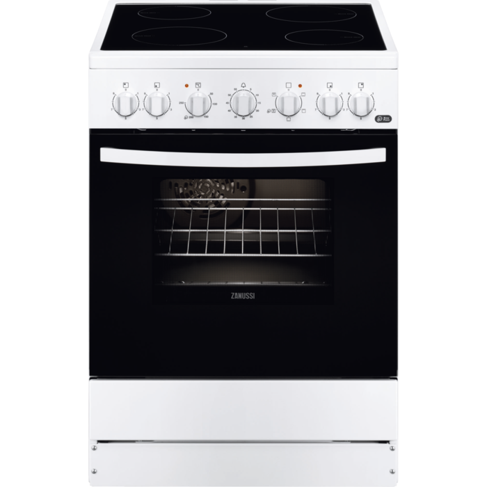 Fogão vitrocerâmica Zanussi ZCV65201WA de 600 mm