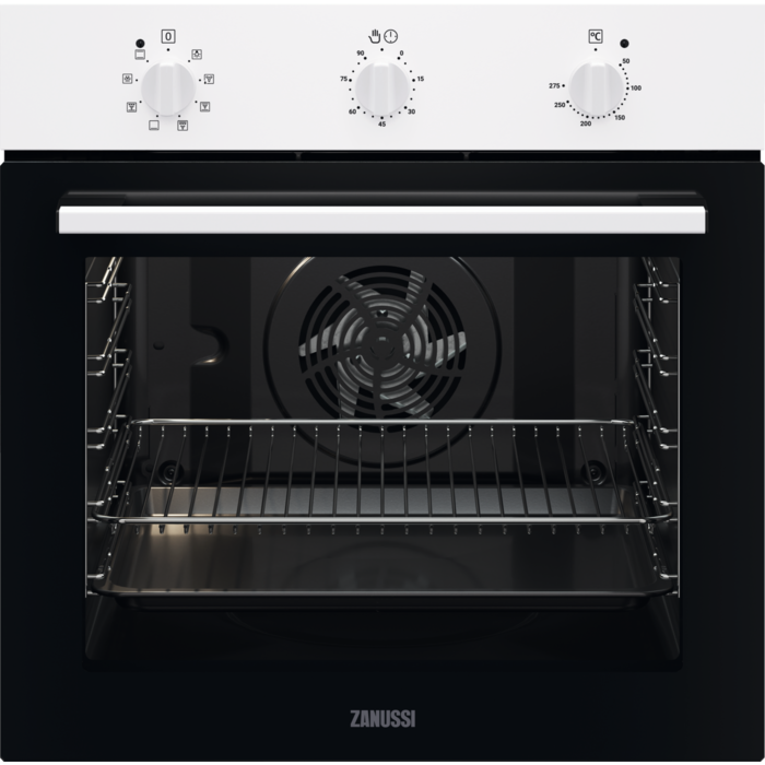 Forno multifunções Branco de 72 l com Aqua Clean com esmalte A+